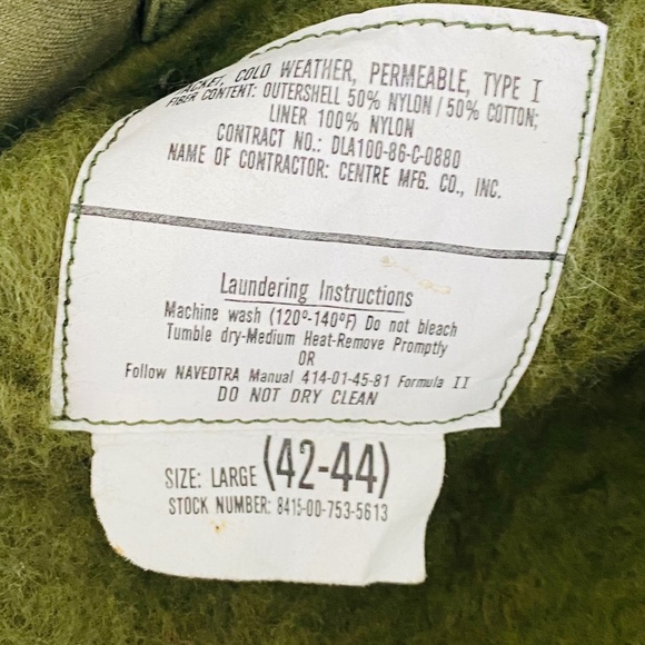 Vintage USA Military Jacket, L-XL. - Picture 6 of 9
